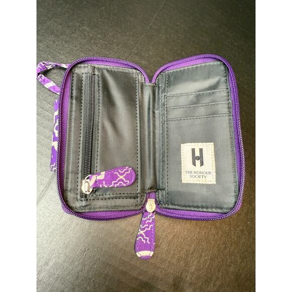 TCU Horned Frogs Purple Quilted Wristlet Wallet By The Honour Society - Picture 2 of 7